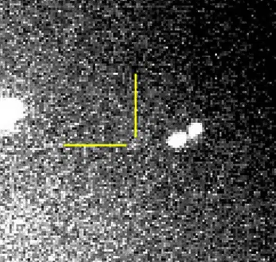 השביט אלנין מפורק לרסיסים, כפי שצולם על ידי מגלהו לאוניד אלנין ב-6 באוקטובר 2011. באדיבות UNIVERSE TODAY
