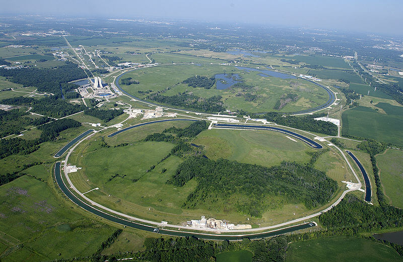 The Tevatron particle accelerator at Fermi Laboratories. From Wikipedia