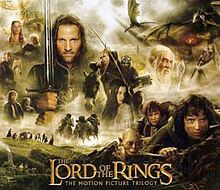 The Lord of the Rings movie poster, which was produced based on the book