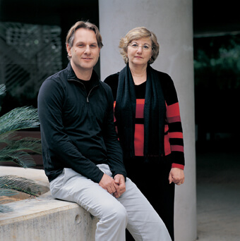 Prof. Geoffrey Gerst and Rachel Kama. Photo: Weizmann Institute of Science