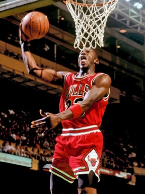 Basketball player Michael Jordan. From Wikipedia