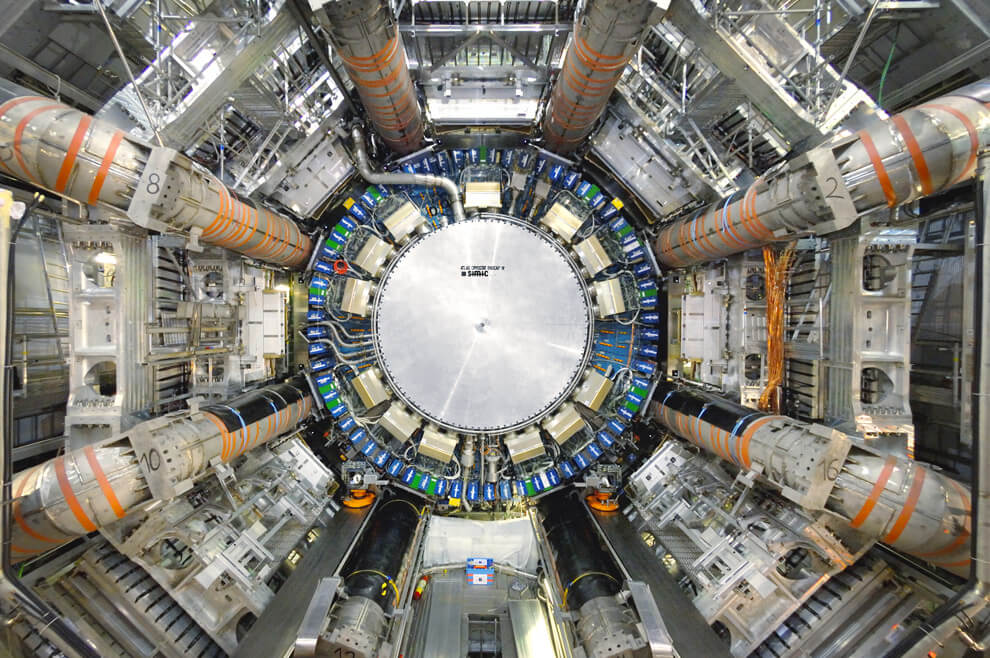 מתקן אטלס במאיץ החלקיקים LHC ב-CERN. תמונת יח"צ של CERN