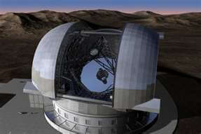 הדמיה של טלסקופ הענק E-ELT של המצפה האירופי הדרומי בצ'ילה