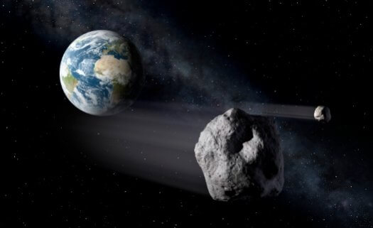 Artist's rendering of a near-Earth asteroid. Illustration: ESA - P.Carril