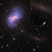 הגלקסיה הננסית NGC 4449, בולעת זרם של כוכבים. צילום: טלסקופ סובארו, הוואי