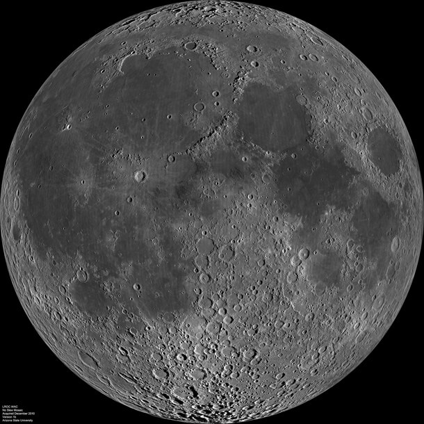 The "face on the moon" is very prominent in this shot from the LRO spacecraft