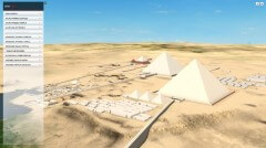עמק המלכים בגיזה שבמצרים, מראה מבחוץ, מתוך הדמית תלת-ממד של חברת דאסו סיסטמס