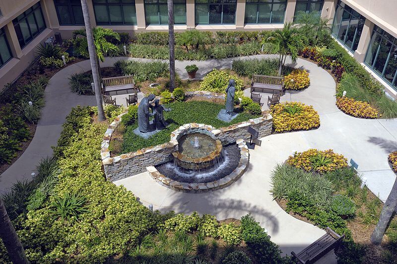 Hospital Healing Garden in Celebration_Health, Florida. From Wikipedia