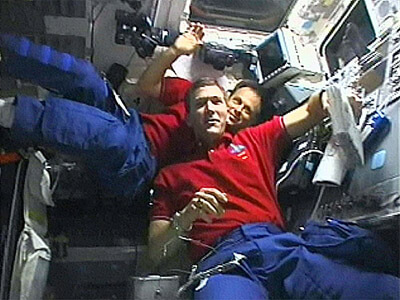 מפקד הקולומביה בטיסה STS-107 ריק האסבנד והאסטרונאוט הישראלי אילן רמון