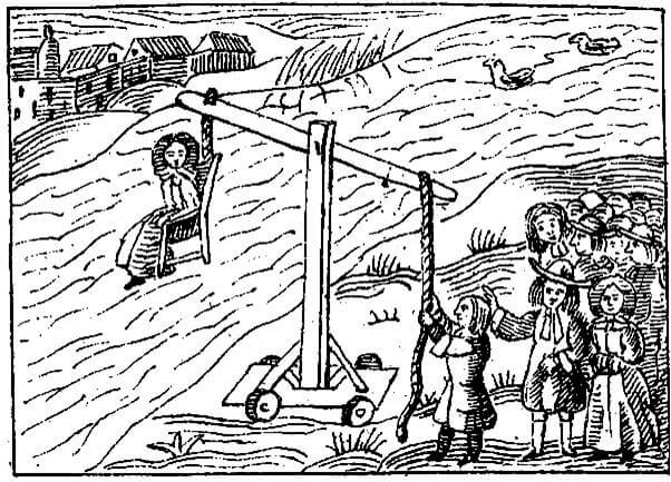 An ancient illustration that clarifies the correct way of performing torture by stamping. Make no mistake!