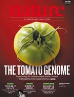 The cover of the journal Nature from May 31, 2012 dedicated to deciphering the tomato genome