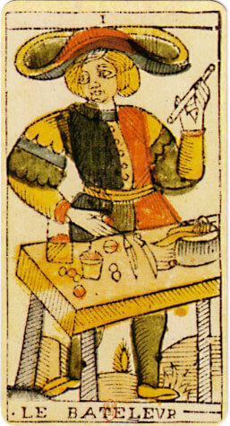 קלף הלהוטטן, מסדרת קלפי טארוט. מתוך ויקיפידיה