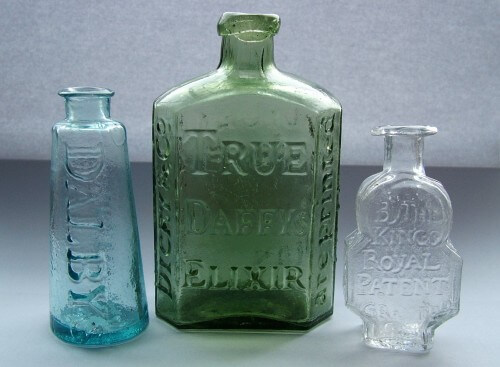 Antique medicine bottles from Britain. From Wikipedia