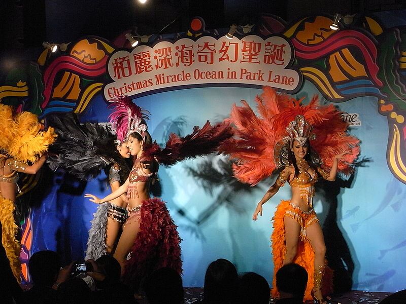 A photograph from a public relations event of a theme park in Hong Kong. PR photo