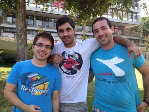 From right to left: Boris Friedman, Oshri Rosenhac and Alex Zhitnitsky, winners of a competition on behalf of Google for advertising the Farah project on Google AdWords Photo: Technion spokespersons