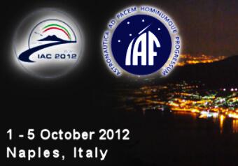 Logo of the IAC2012 convention taking place in Naples. In 2015, Israel will host the World Astronautics Convention