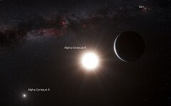 התרשמות אמן מכוכב הלכת המקיף את אלפא קנטאורי B. איור: ESO