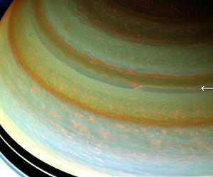 Saturn's Northern Hemisphere Jet Stream in Artificial Colors. Photo: NASA's Cassini spacecraft