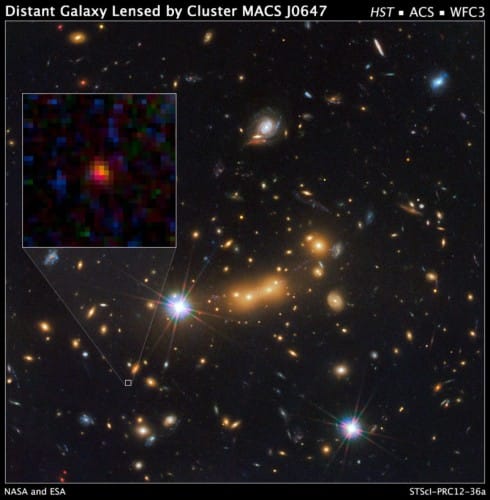 MACS0647-JD - Galaxy considered the oldest observed so far (November 2012). Photo: Hubble Space Telescope