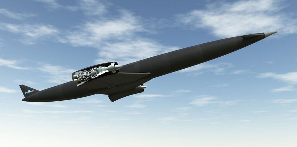 Simulation of the Skylon space plane in flight. Illustration: Reaction Engines Ltd