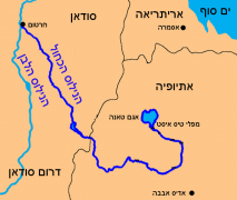 מפת הנילוס הכחול. מתוך ויקיפדיה