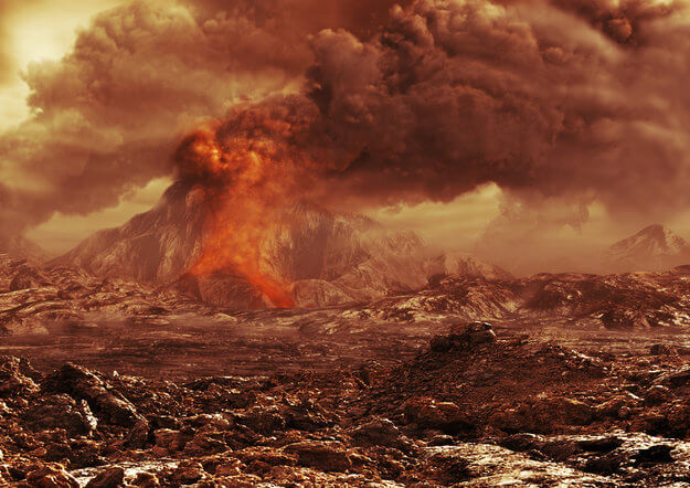 האם בנוגה יש עדיין הרי געש פעילים? איור: סוכנות החלל האירופית, בהסתמך על ממצאי החללית ונוס אקספרס, דצמבר 2012
