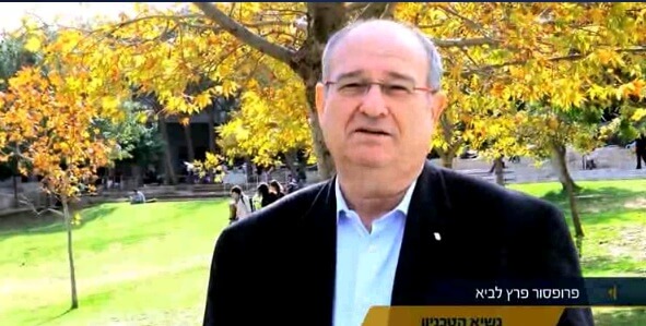 The Technion's president, Prof. Peretz Lavi, from the Technion's video