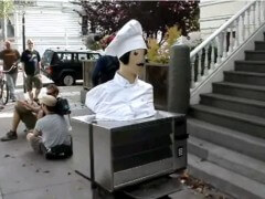 שליח פיצה רובוטי. צילום מסך מתוך סרטון של Autonomous systems Lab