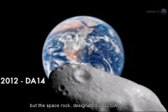 2012da14 חולף על יד כדור הארץ. הדמייה מתוך סרטון של נאס"א