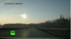 פיצוץ המטאוריט מעל רוסיה, 15 בפברואר 2012, צילום מסך משידורי RT