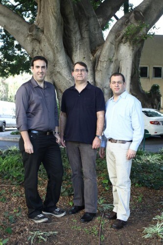 From the right: Dr. Ehud Sigmund, Prof. Stefan Jung and Dr. Chen Verol. dynamic system