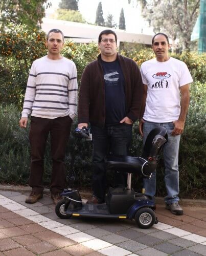 From the right: Yossi Shohat, Dr. Roni Paz and Uri Levana. Emotional information