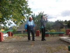 Osip Turbish, an eyewitness to the massacre of 1,040 Jews in Kornitz in Belarus in 1942. Photo by Avi Blizovsky, September 16, 2012