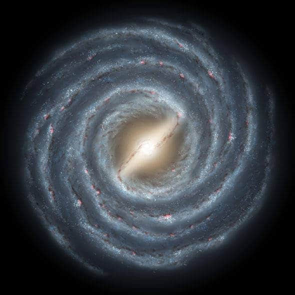 التصوير الحالي لمجرة درب التبانة. الصورة: ناسا/مختبر الدفع النفاث