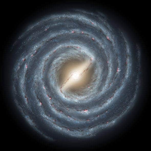 הדמיה עדכנית של שביל החלב. איור: NASA/JPL