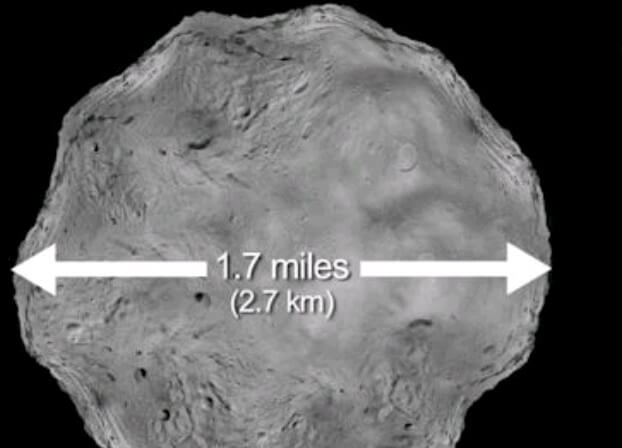 האסטרואיד 1998 QE2. קוטרו 2.7 קילומטרים. איור: נאס"א
