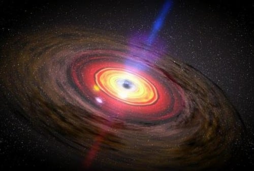 Matter surrounding a black hole. (NASA/Dana Berry/SkyWorks Digital)