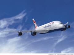 מטוס איירבוס A380 של בריטיש אירווייס. תמונת יח"צ