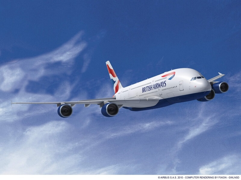 מטוס איירבוס A380 של בריטיש אירווייס. תמונת יח"צ