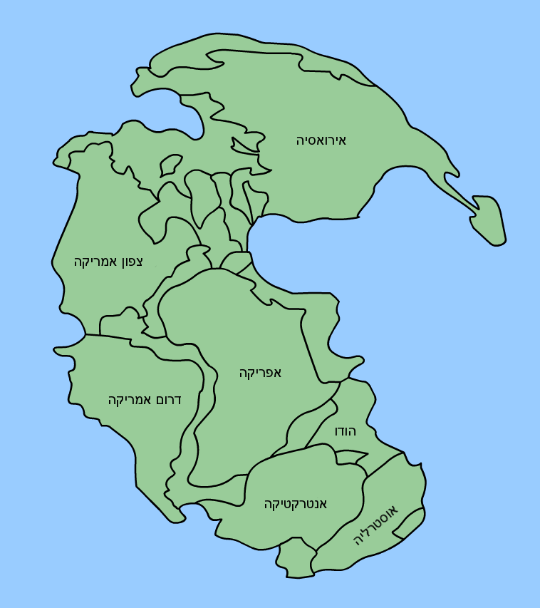 Pangea map. From Wikipedia