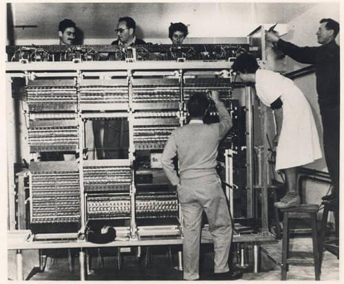 The first computer in Israel - WEIZAC. Photo: Weizmann Institute