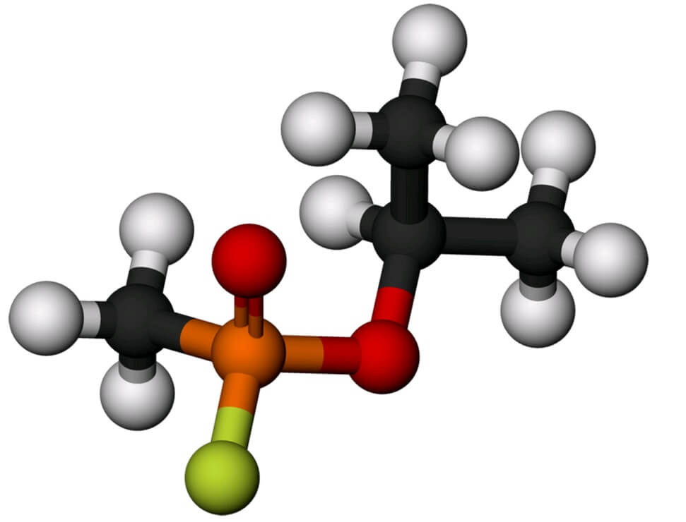 המולקולה של הגז סארין. מתוך ויקיפדיה