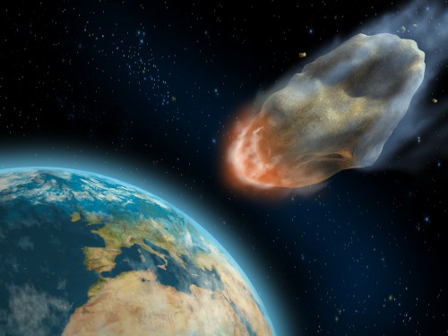 אסטרואיד עומד לפגוע בכדור הארץ. איור: shutterstock