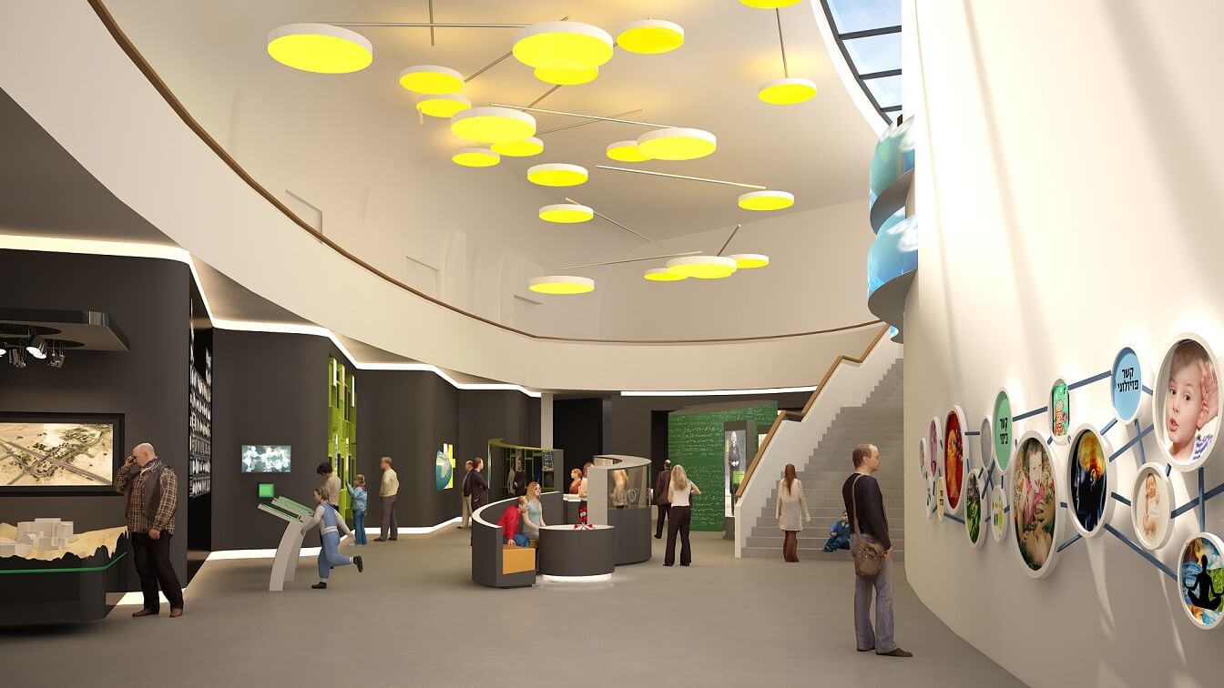 متحف الكيمياء المخطط له في رمات هوفاف، والذي صممته الحائزة على جائزة إسرائيل آدا كرمي-ميلاميد