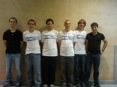 חברי הנבחרת האולימפית למדעי המחשב 2013: מימין לשמאל: יונתן מושיוב, רון ריבצ'ין, דניאל הדס, אוהד קליין, תום קלוורי, אורן בקר צילום: ליף שרקי