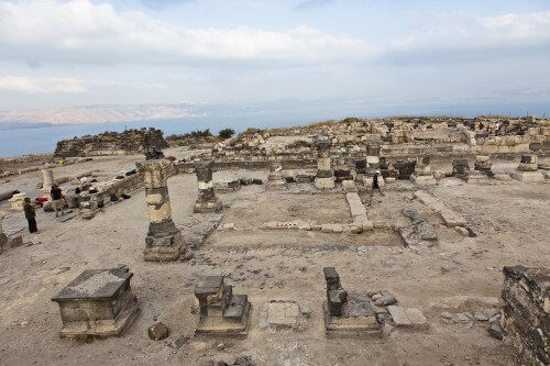 אתר החפירות בהיפוס - סוסיתא. צילום: אוניברסיטת חיפה