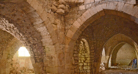 Arches inside a thousand-year-old Crusader hospital building that was uncovered in Jerusalem, July 2013. Photo: Yuli Schwartz, courtesy of the Israel Antiquities Authority