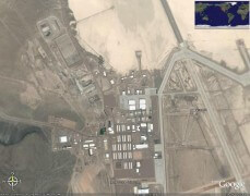 איזור 51 כפי שהוא נראה בתמונת לוויין באתר Google Earth
