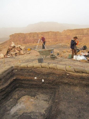 Excavation to the depth of the layers reveals the history of human activity in Givat HaEbad - about 150 years of copper production reaching its peak in the 10th century BC