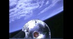הפרדת השלב הראשון של טיל האנתרס הנושא את החללית סיגנוס, 18/3/13. צילום מסך מהטלוויזיה של נאס"א